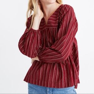 NEW Madewell peasant top size M